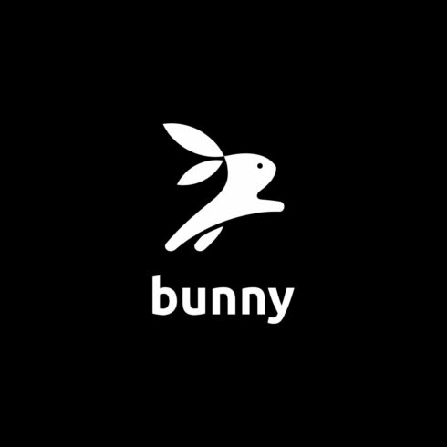 Rabbit Bunny Hare Jump Simple Logo cover image.
