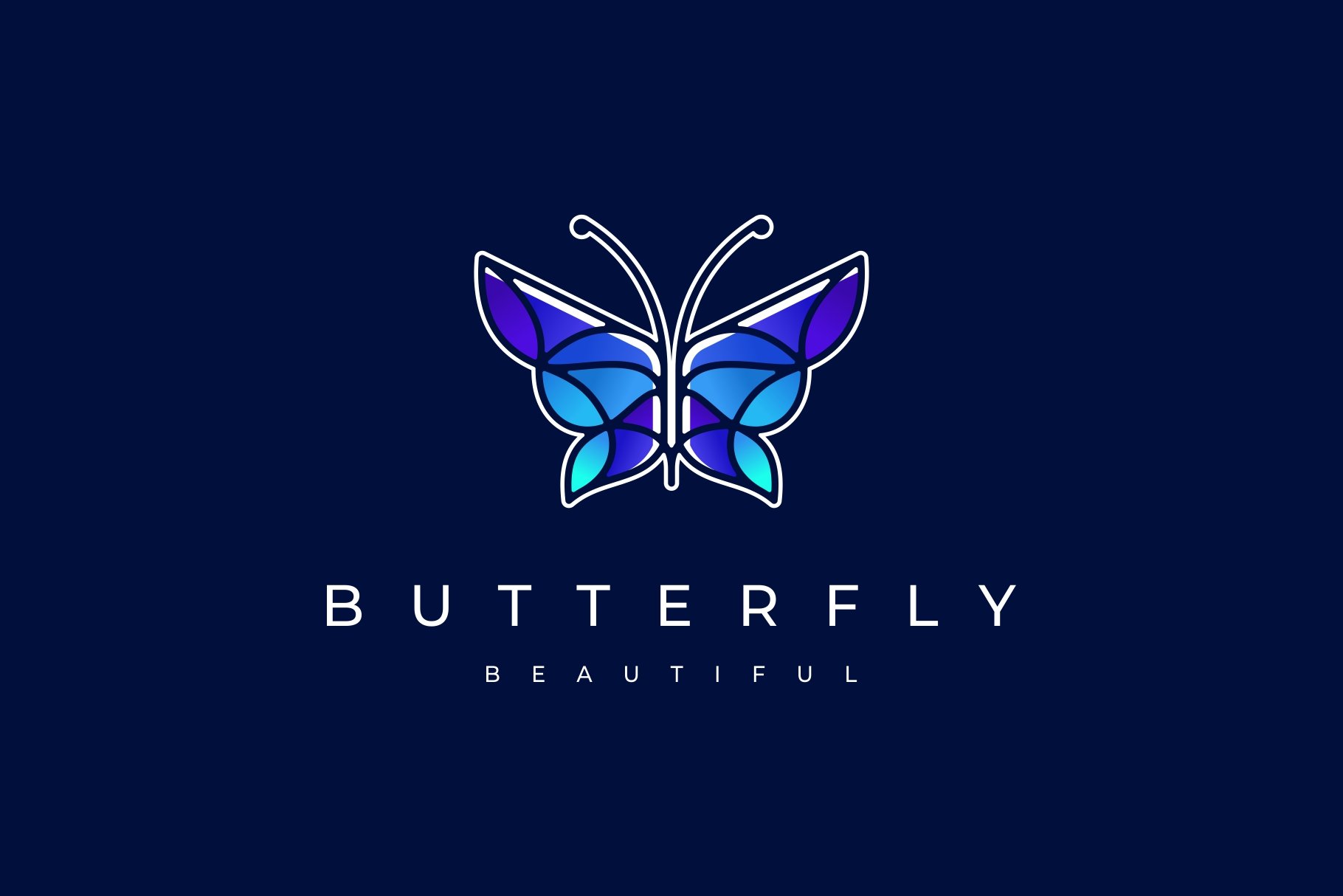 Butterfly Colorful Beautiful Logo cover image.