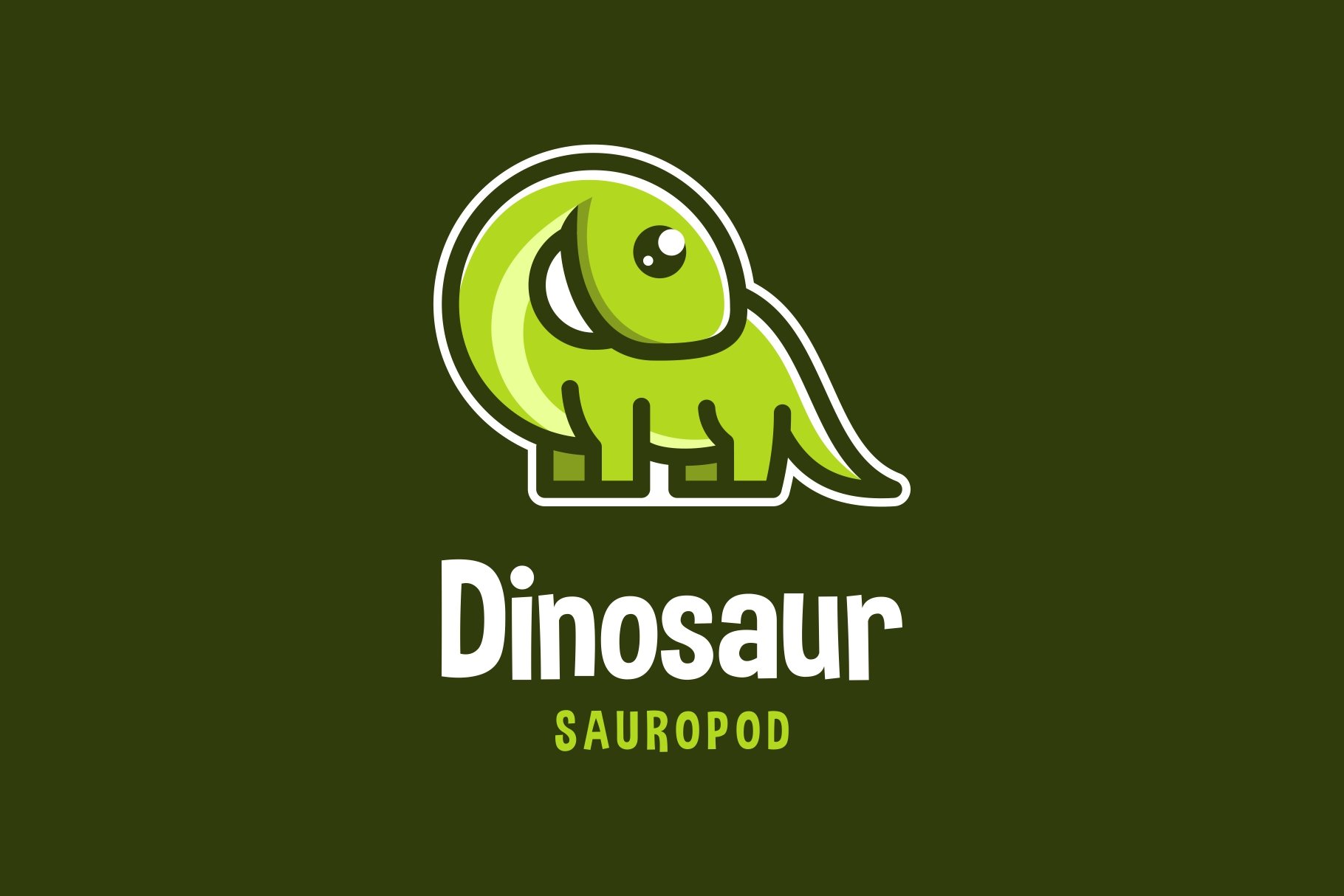 Cute Brontosaurus Sauropod Logo cover image.