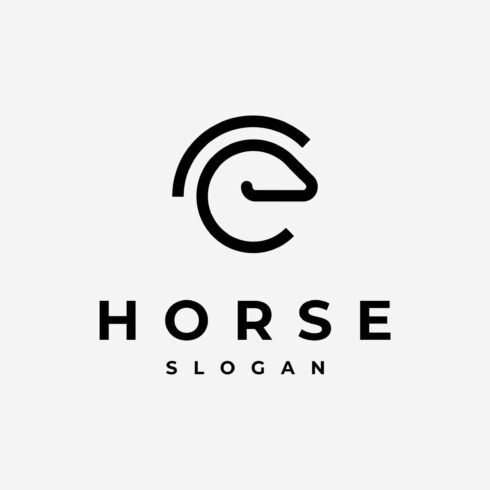 Simple Horse Stallion Equine Logo cover image.