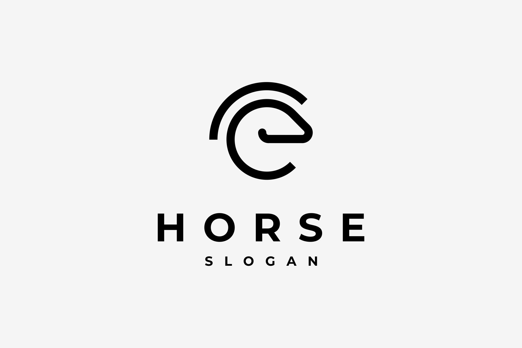 Simple Horse Stallion Equine Logo cover image.