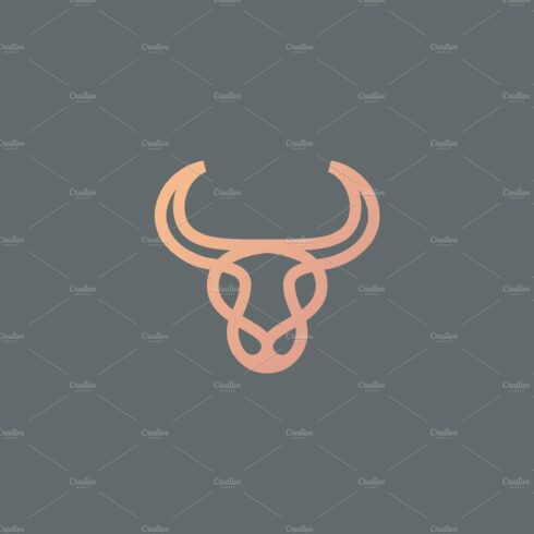 Abstract cow steak premium logo icon cover image.