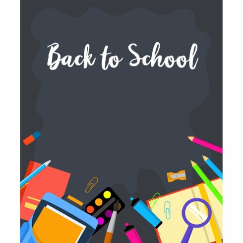 Black board back to school cover image.