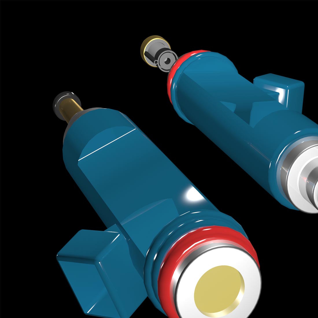 fuel injector for automobile 3d illustration preview image.