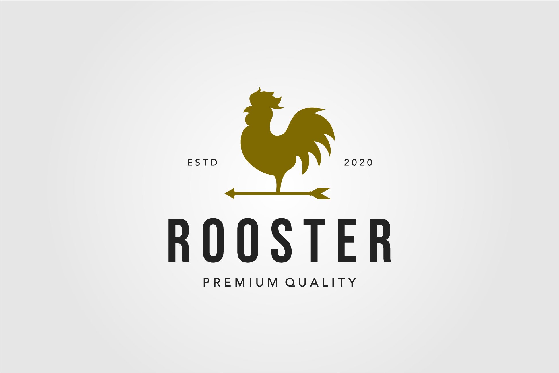 vintage rooster logo vector arrow cover image.