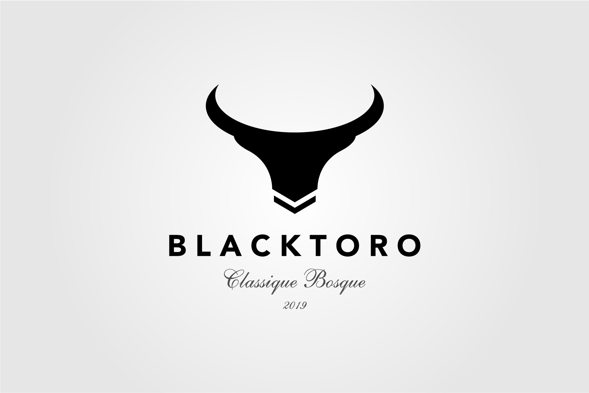 vintage back toro bull logo vector cover image.