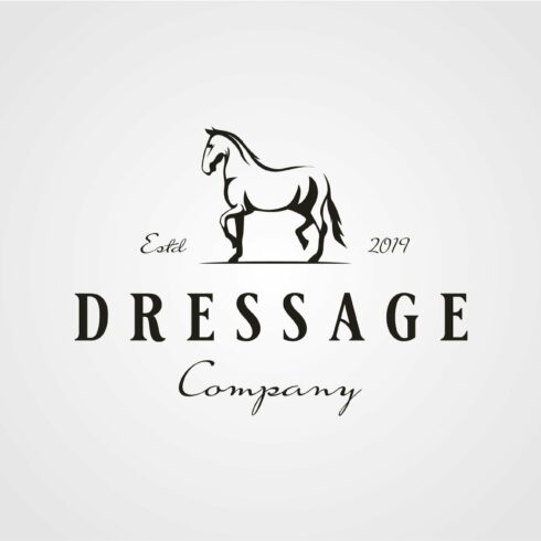 stallion horse running dressage logo cover image.
