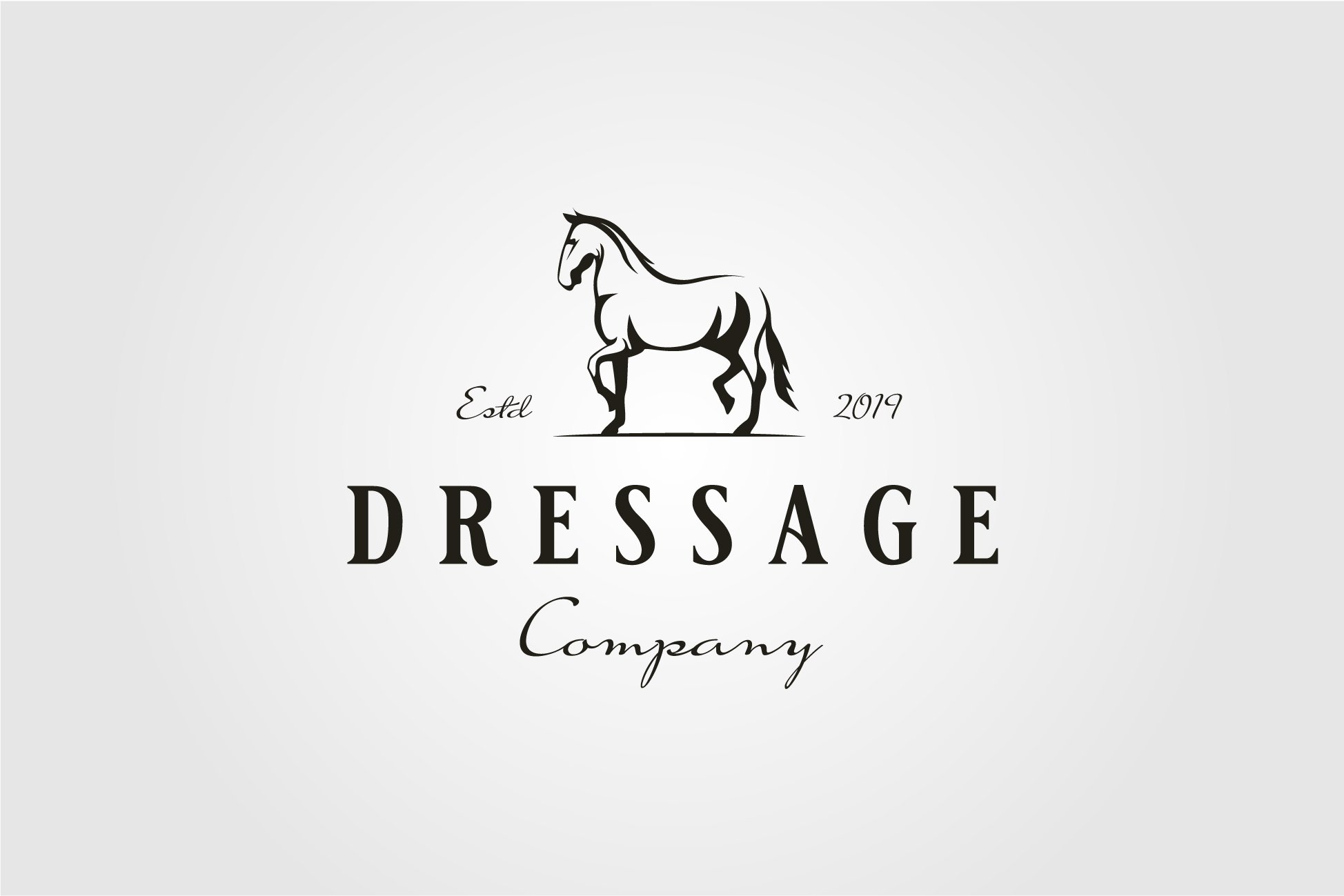 Horse logo with running Royalty Free Vector Image