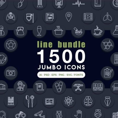 Jumbo Line Icons Pack cover image.