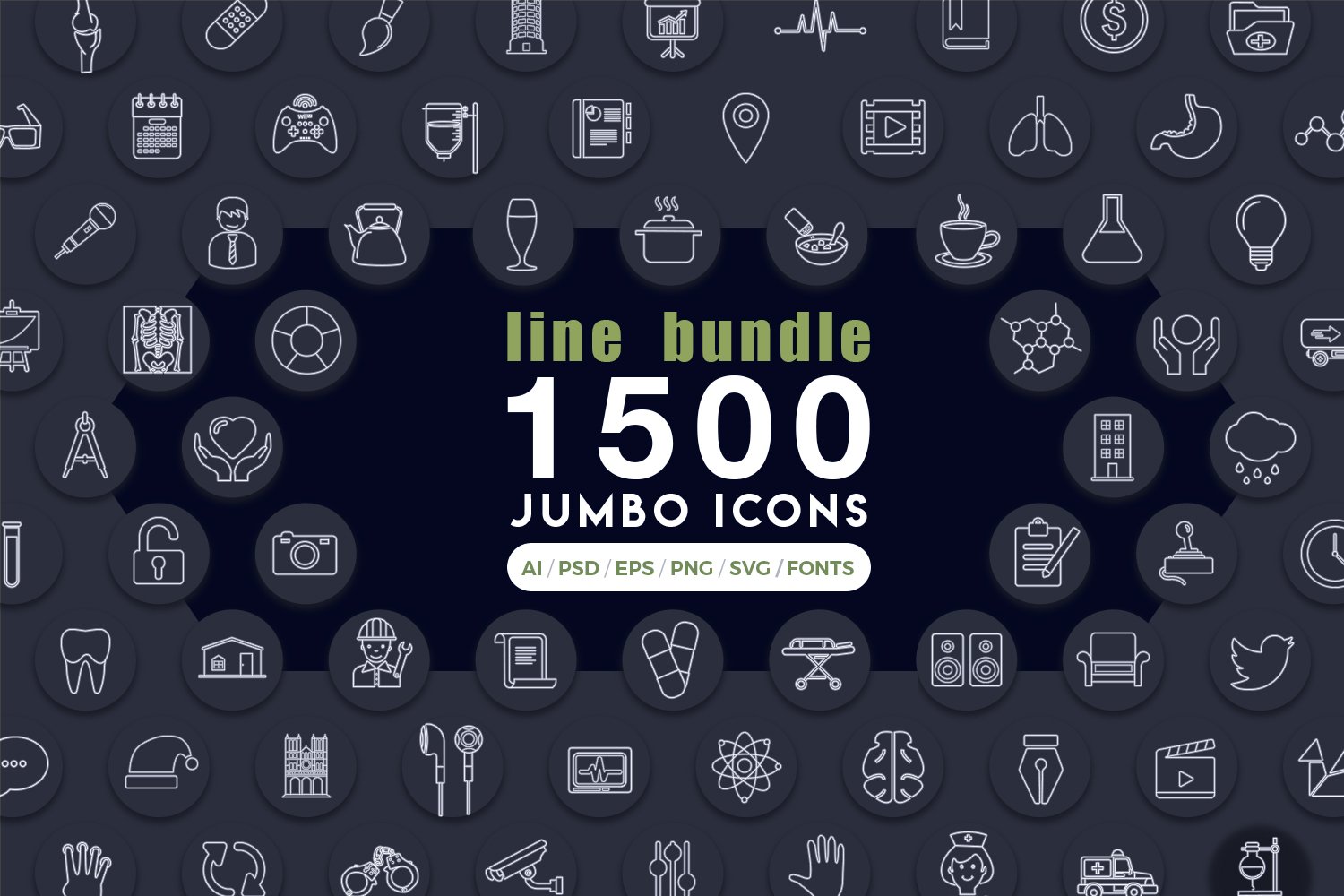 Jumbo Line Icons Pack cover image.