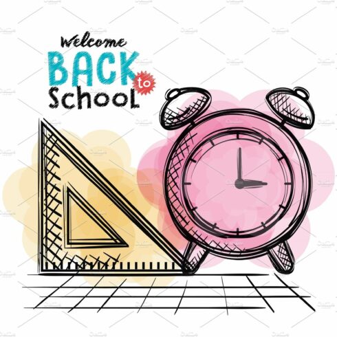 alarm clock and rule back to school cover image.