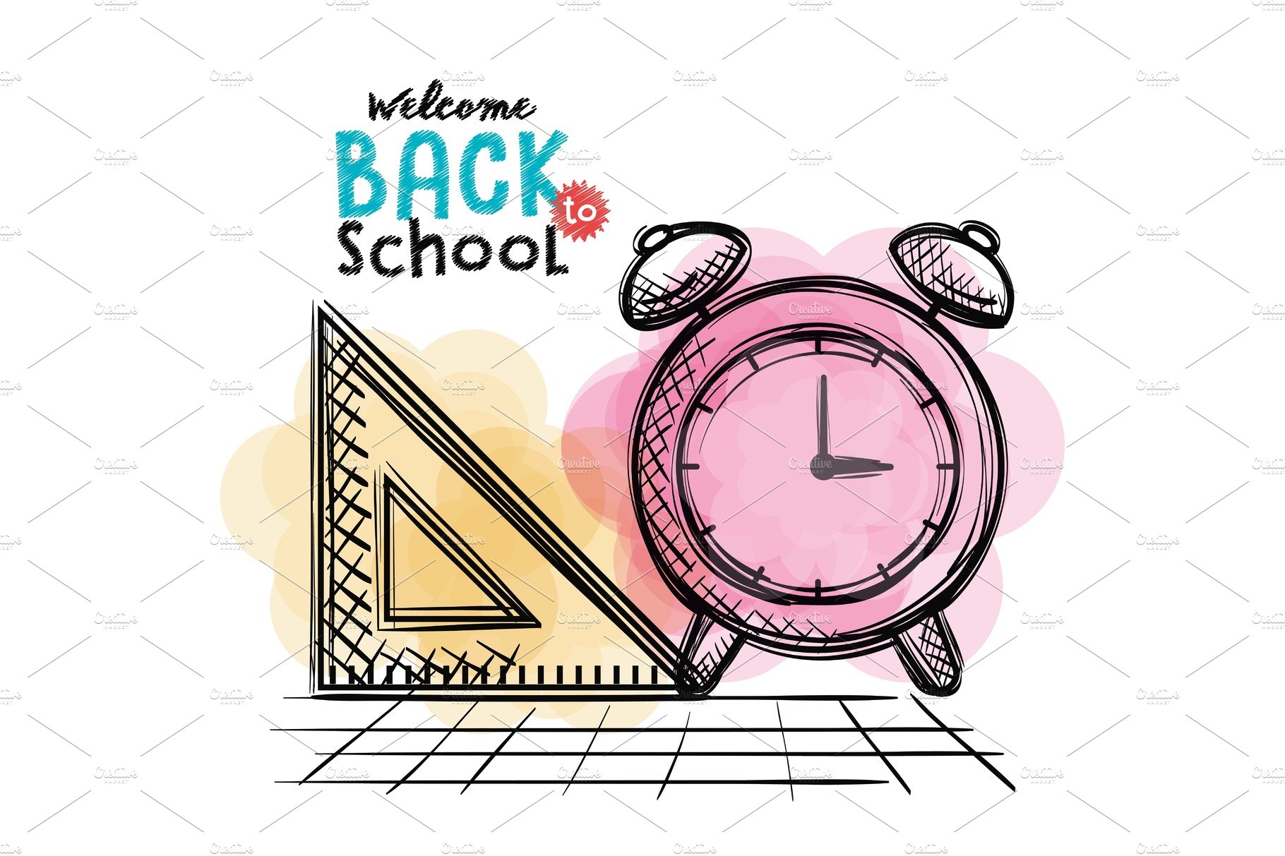 alarm clock and rule back to school cover image.