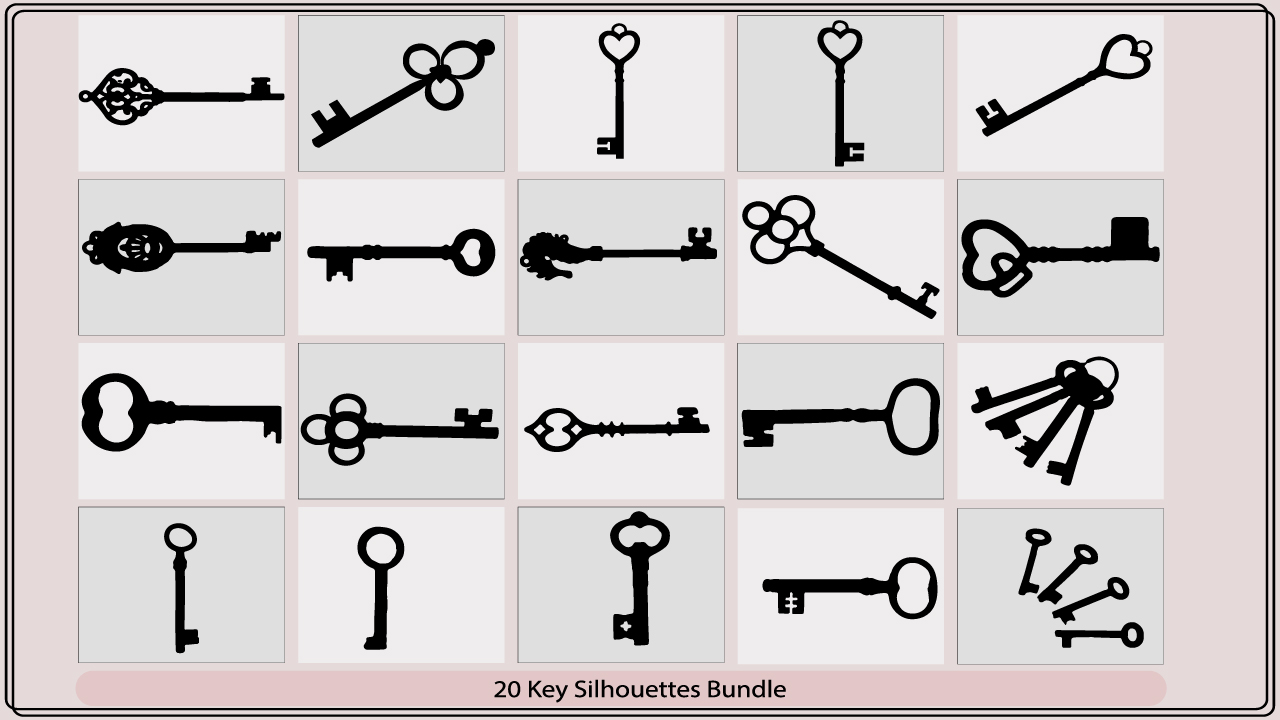 Bunch of keys are arranged in a grid.