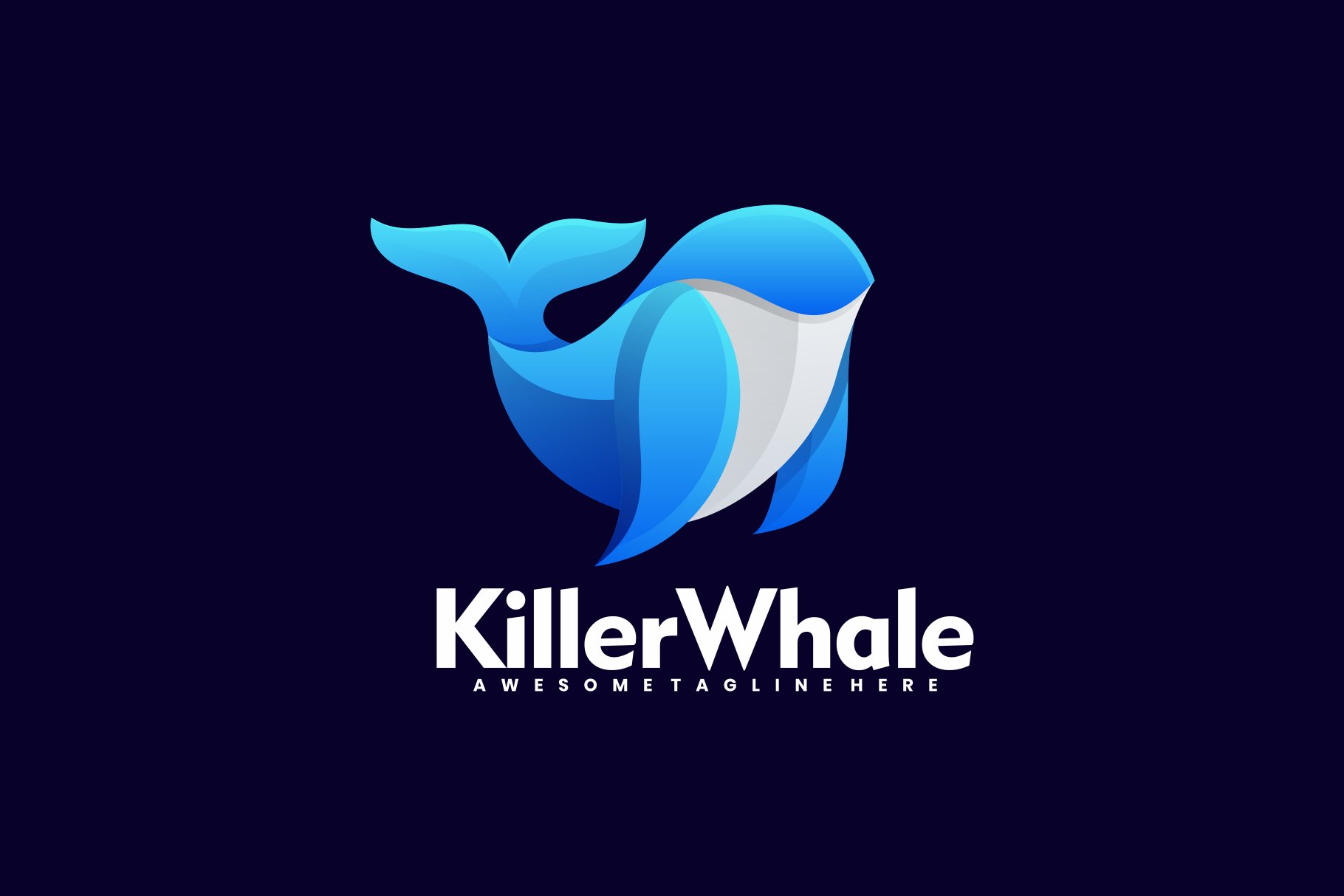 Killer Whale Gradient Colorful Style cover image.