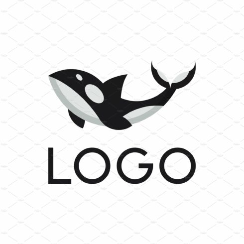 Orca logo design, vector icon or cover image.