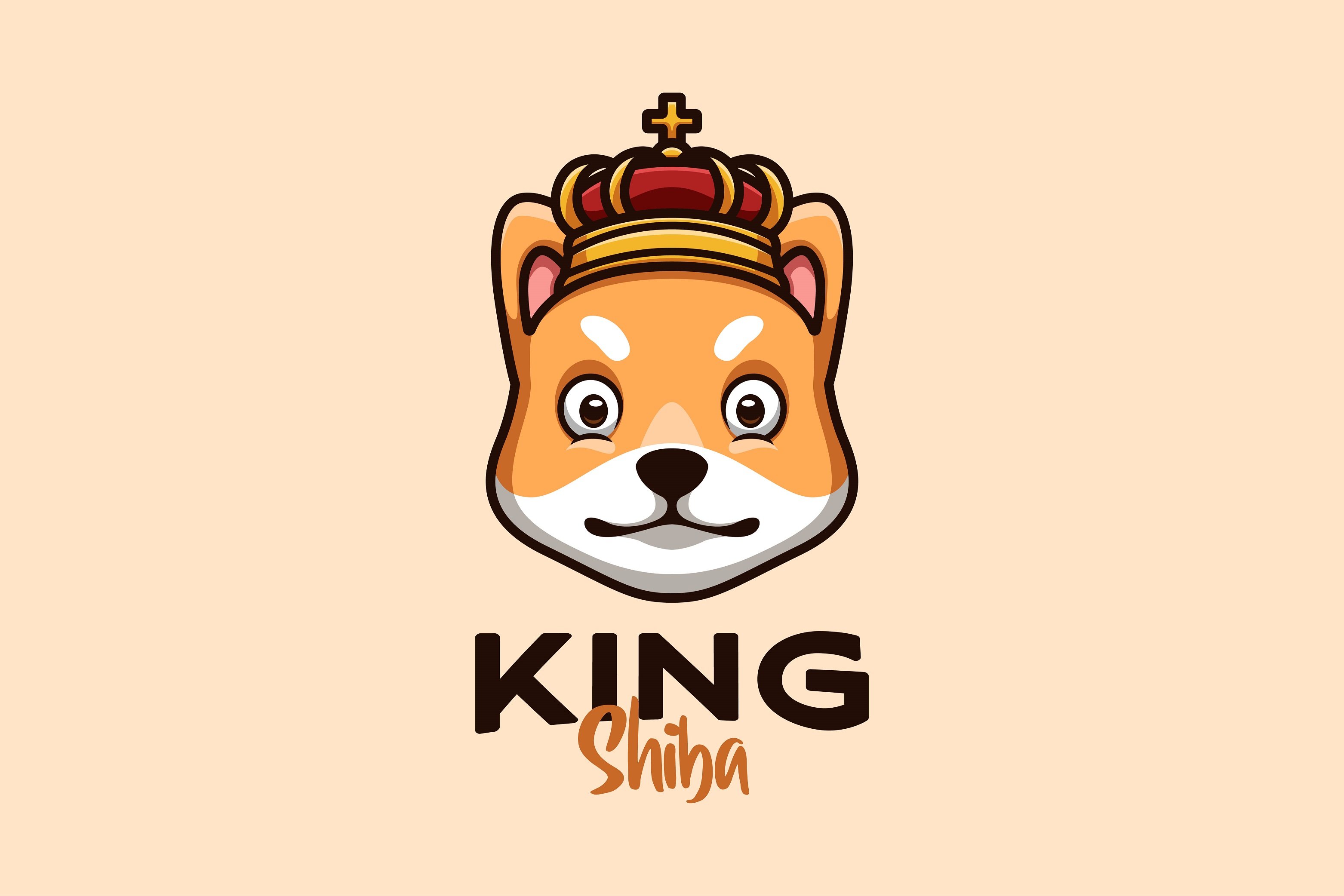 King Shiba Cartoon Logo cover image.