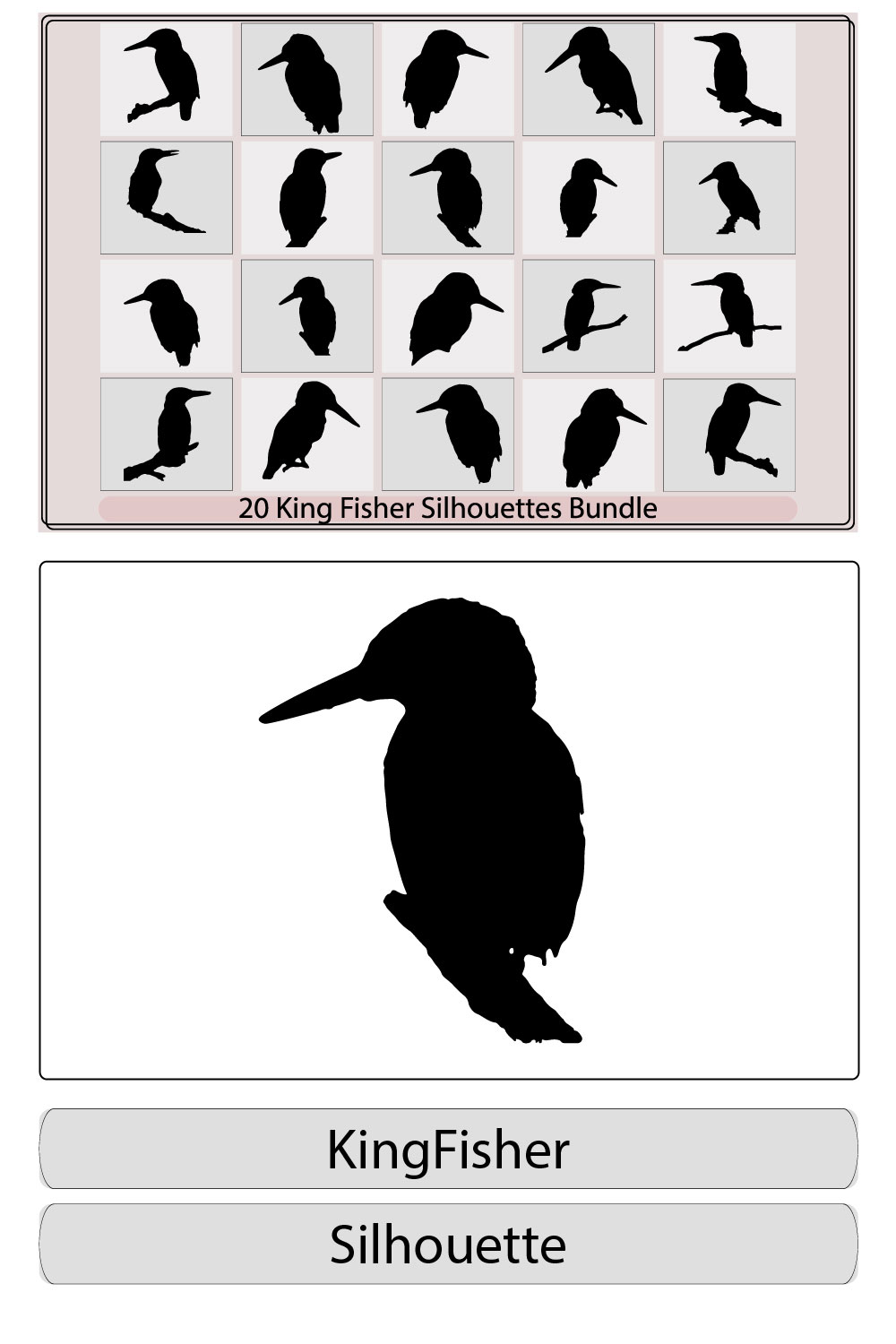 kingfisher silhouette,Flying kingfisher logo,silhouette of a flock of kingfishers,kingfishers on branch silhouette pinterest preview image.