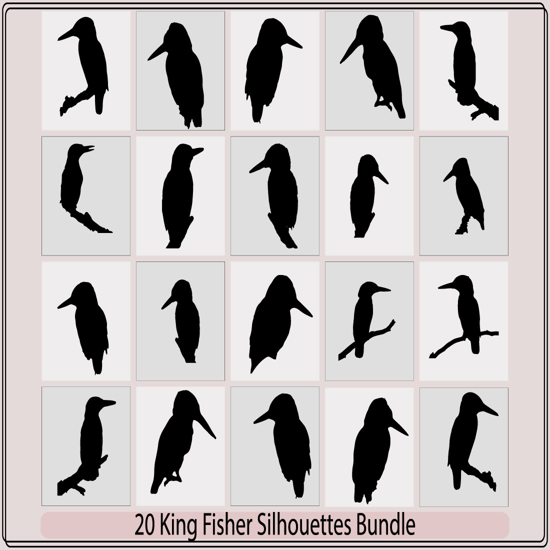 kingfisher silhouette,Flying kingfisher logo,silhouette of a flock of kingfishers,kingfishers on branch silhouette preview image.
