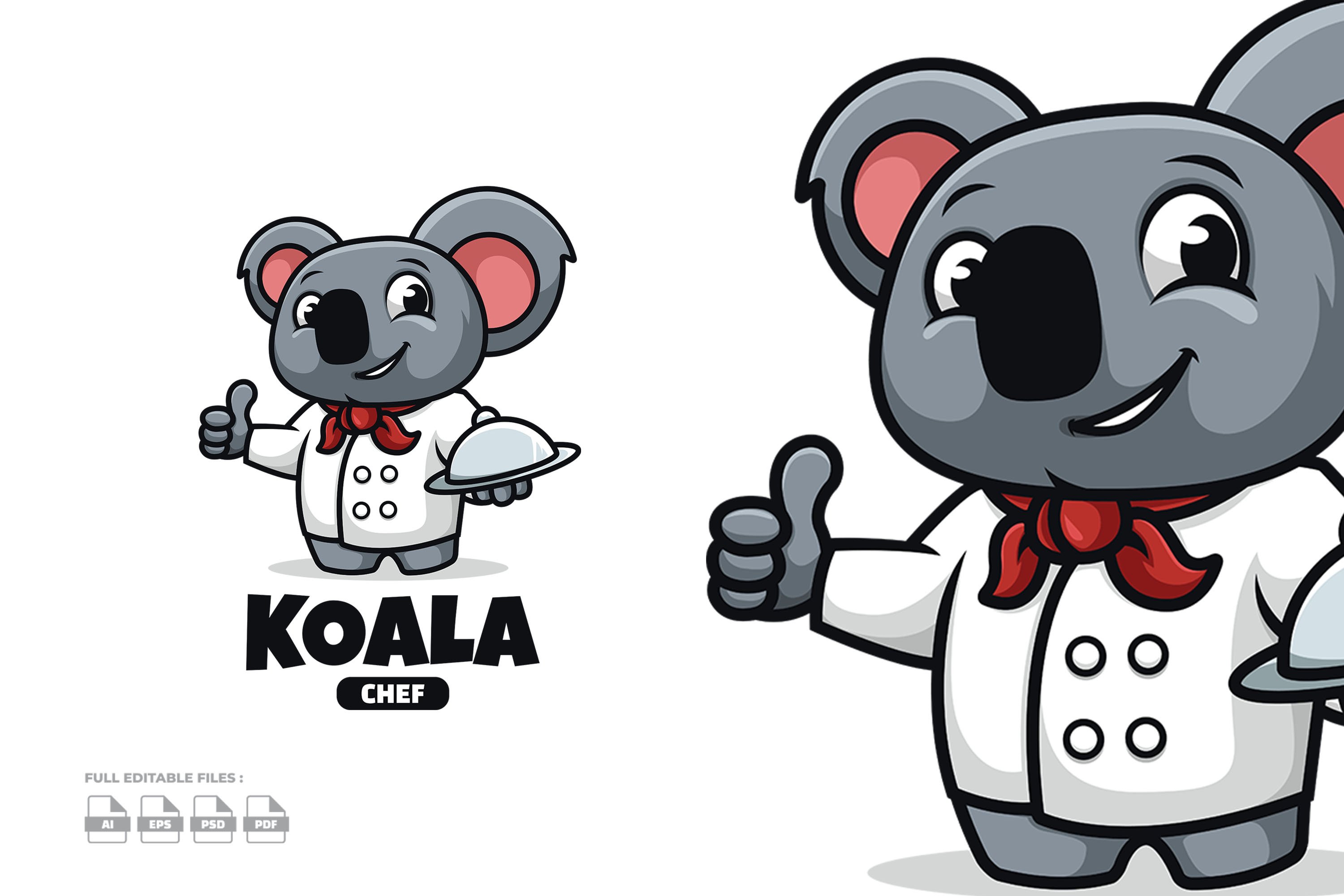 Koala Chef Mascot Logo cover image.