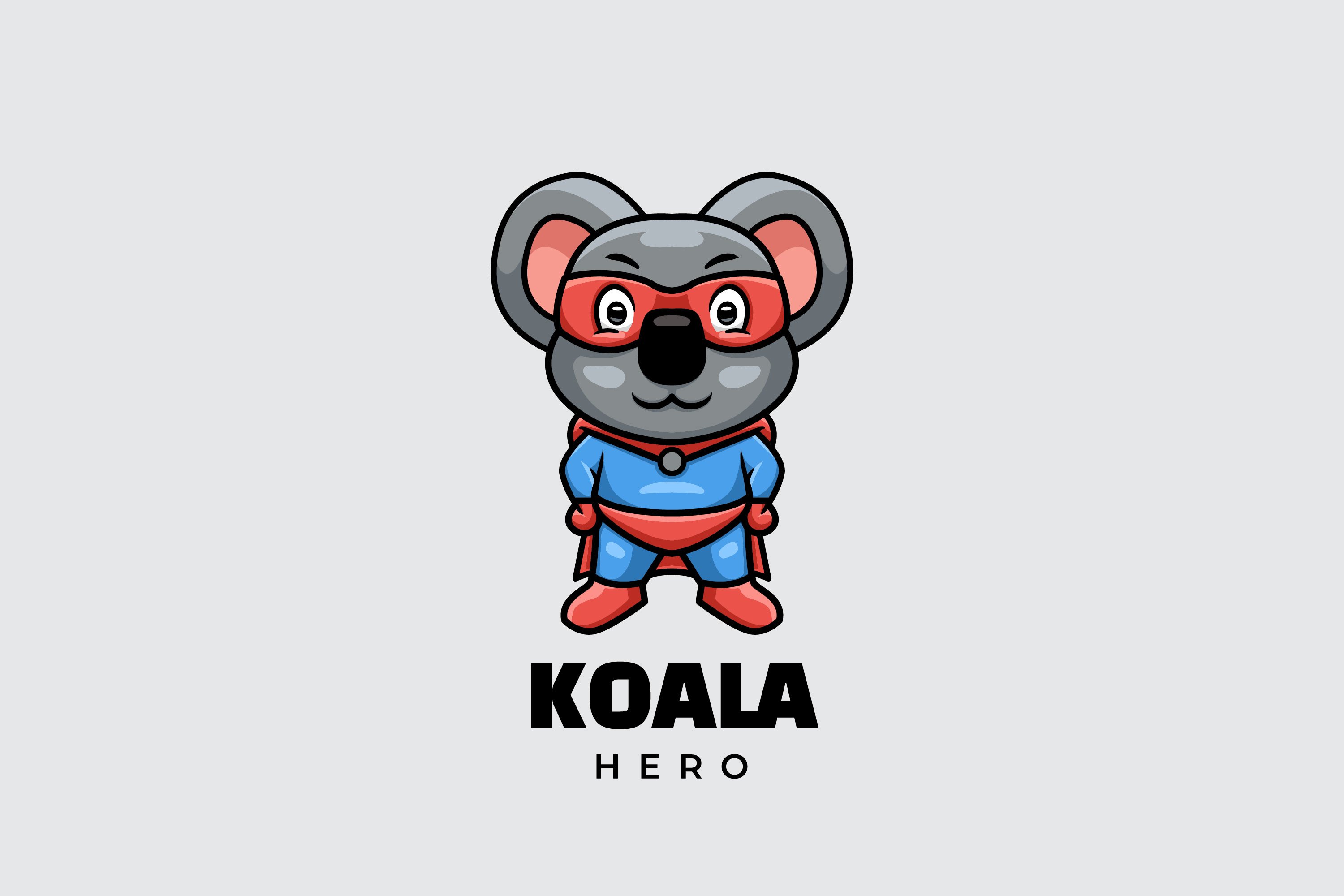 Koala Hero Cartoon Logo cover image.