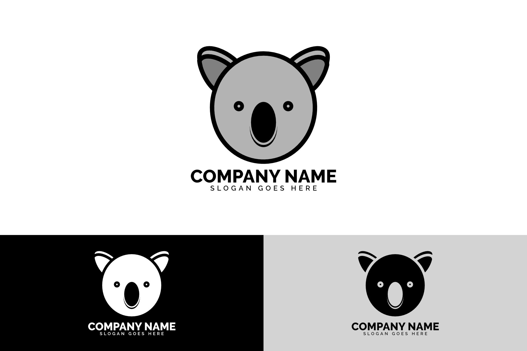 koala logo template preview image.