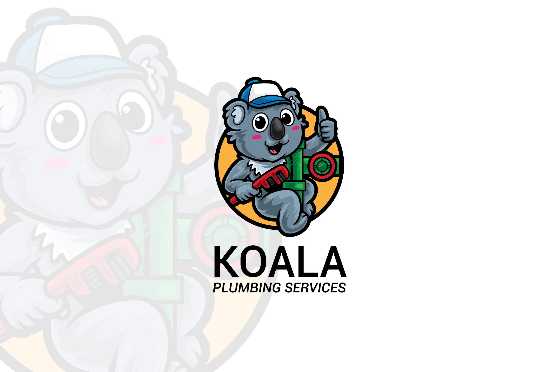 Koala Plumber Logo Mascot cover image.