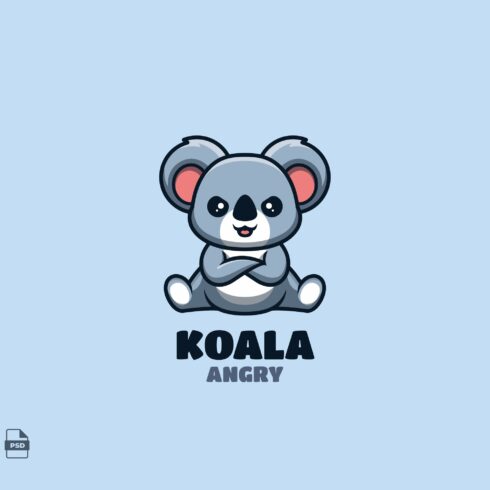 Angry Koala Cute Mascot Logo cover image.