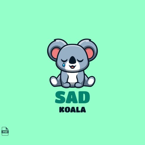 Sad Koala Cute Mascot Logo cover image.