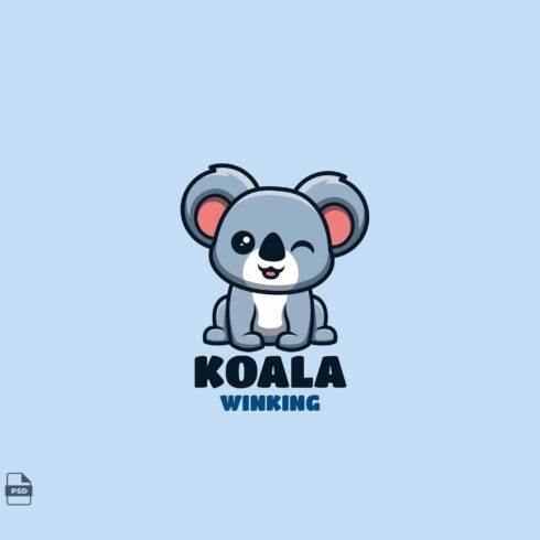 Winking Koala Cute Mascot Logo cover image.