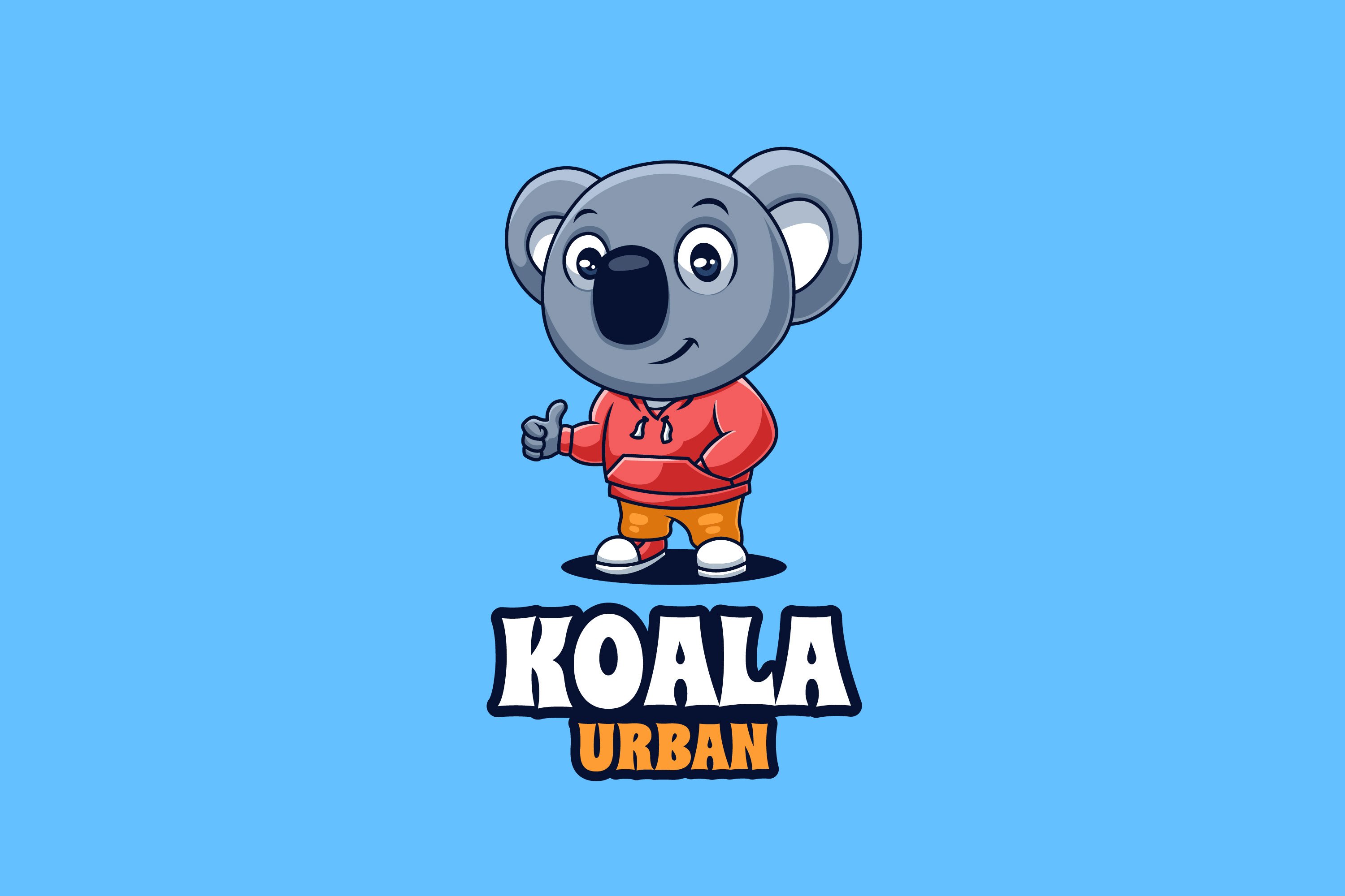 Koala Urban Cartoon Mascot Logo cover image.