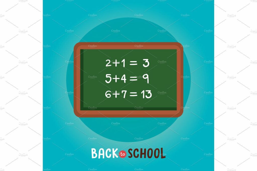 Chalkboard class math back to school – MasterBundles