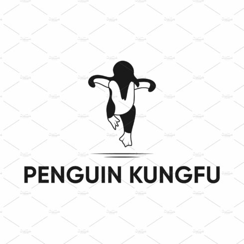 Kung Fu Penguin Logo Design cover image.