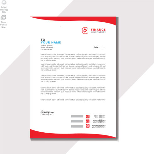 A4 size Letterhead template for your business Flyer Design Template stock illustration cover image.