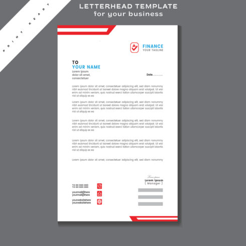 Letterhead template design for your business cover image.