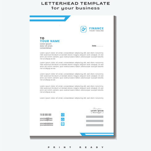 A4 size Letterhead template for your business Flyer Design Template stock illustration cover image.