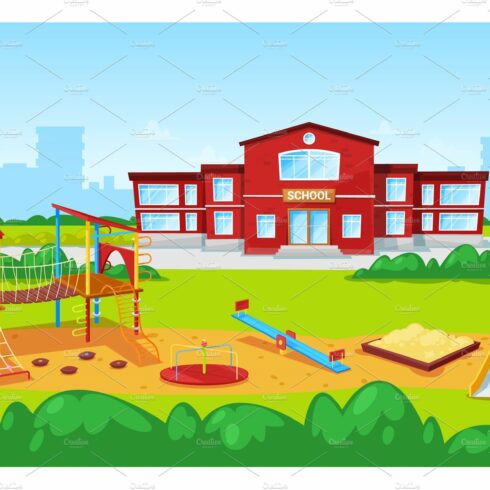 School Building and Yard Playground cover image.
