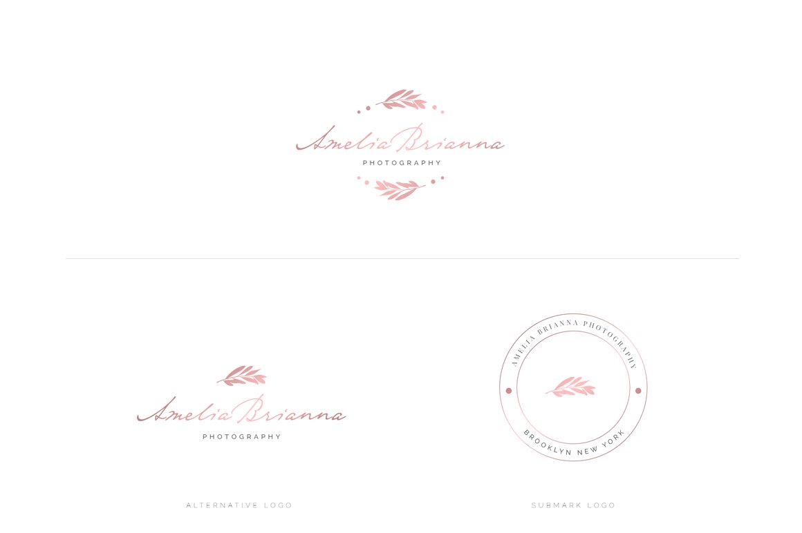 Ladylike Premade Branding Logos preview image.