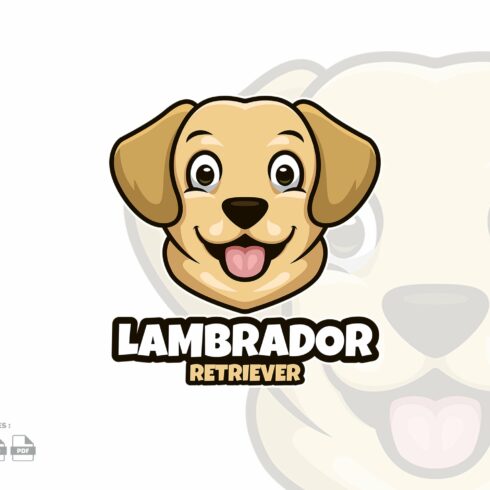Lambrador Retriever Pet Cartoon Logo cover image.