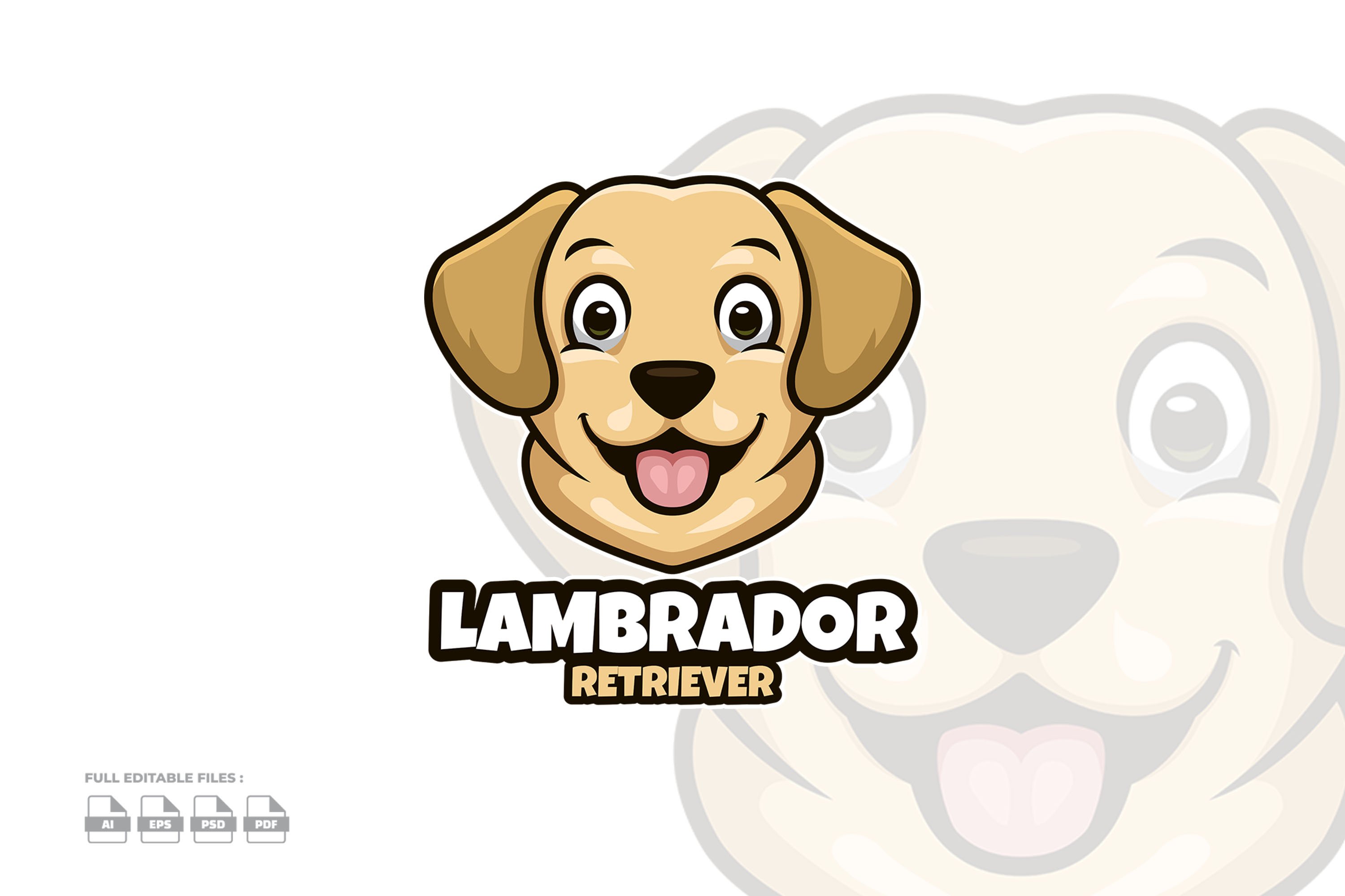 Lambrador Retriever Pet Cartoon Logo cover image.