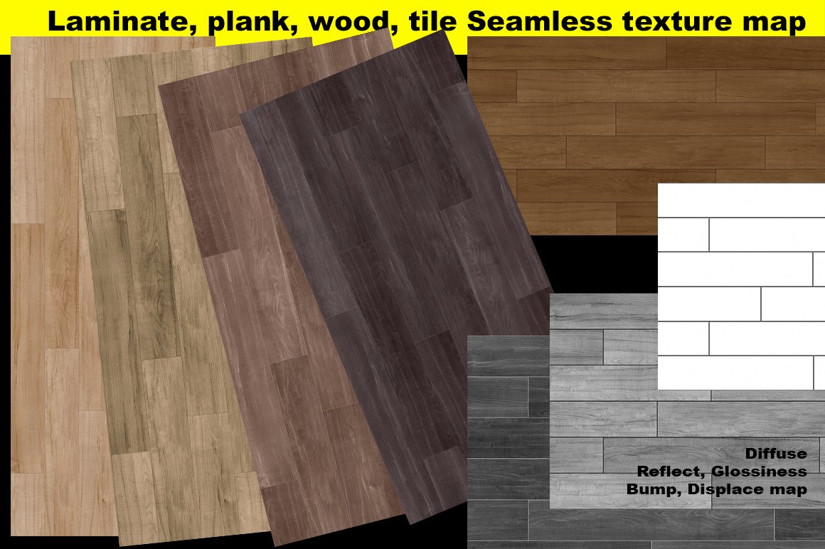 Laminate flooring seamless textures cover image.