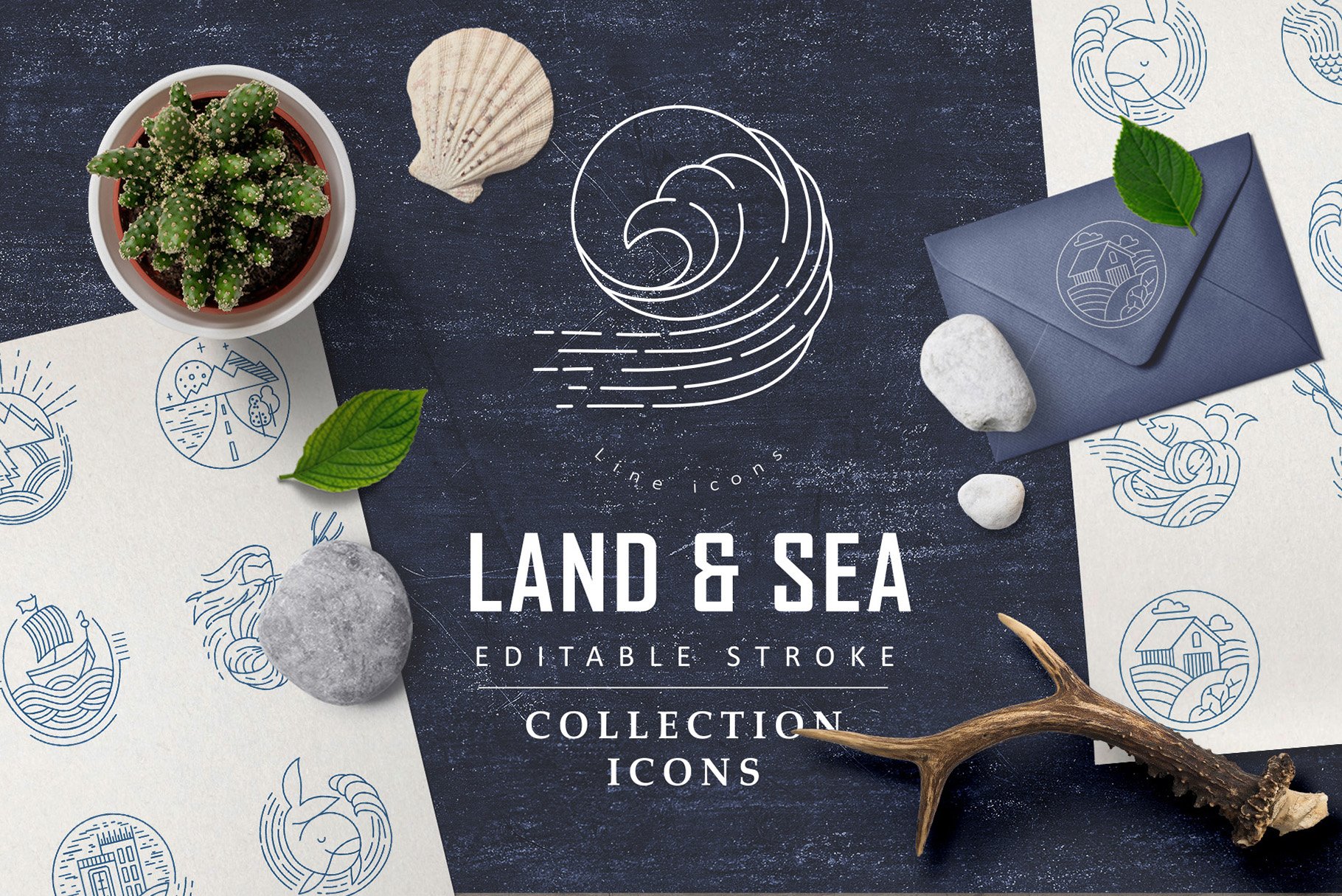 Land and Sea. Logo element cover image.