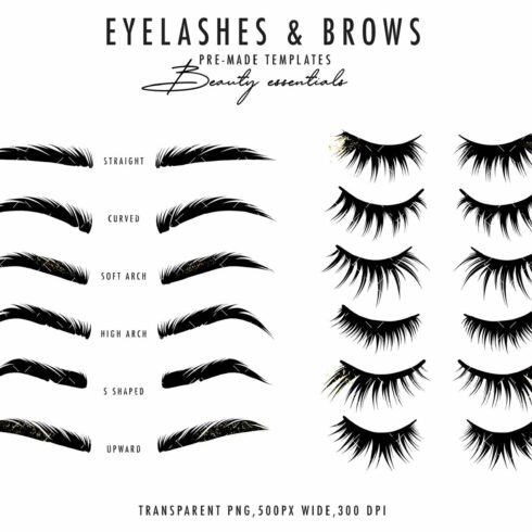 Makeup logo Lashes Brows SVG cover image.