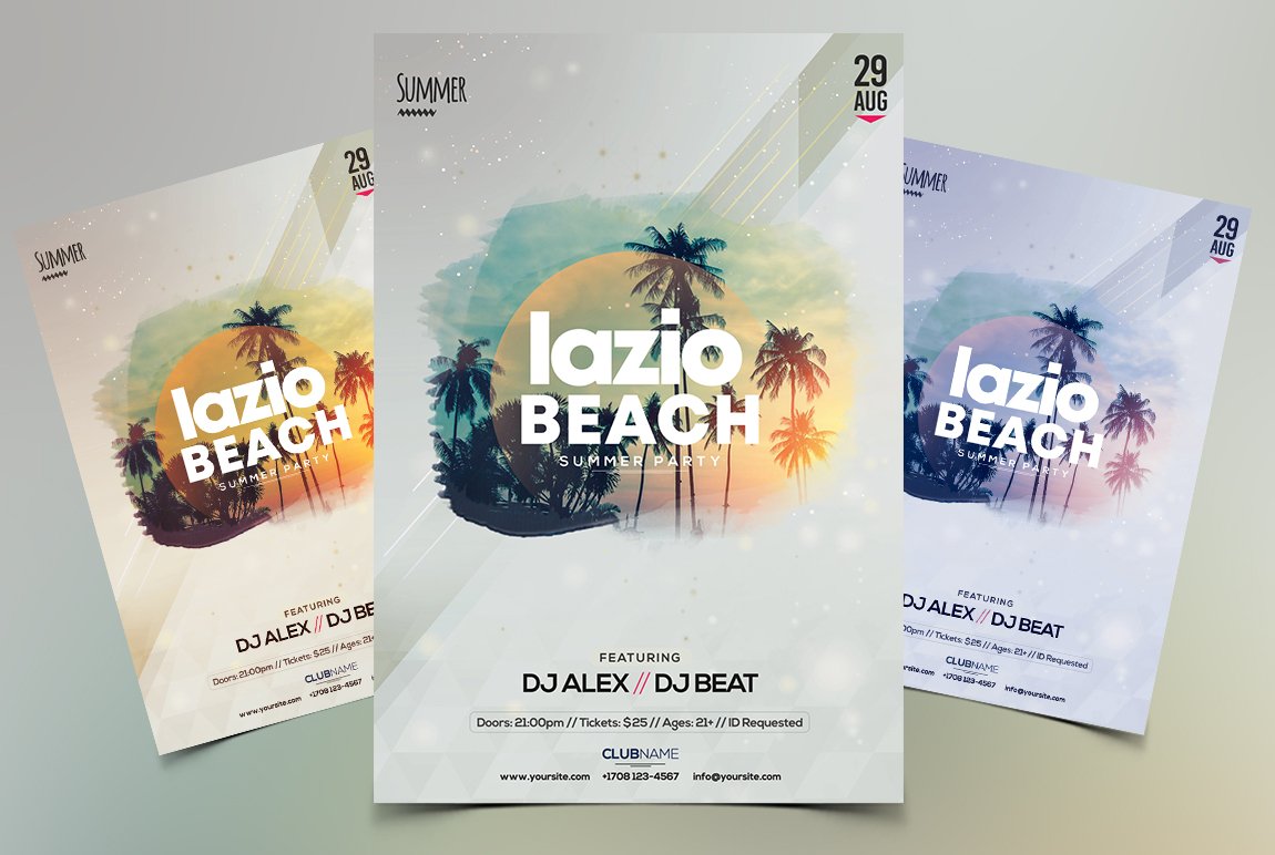 Summer Beach - PSD Flyer Template cover image.