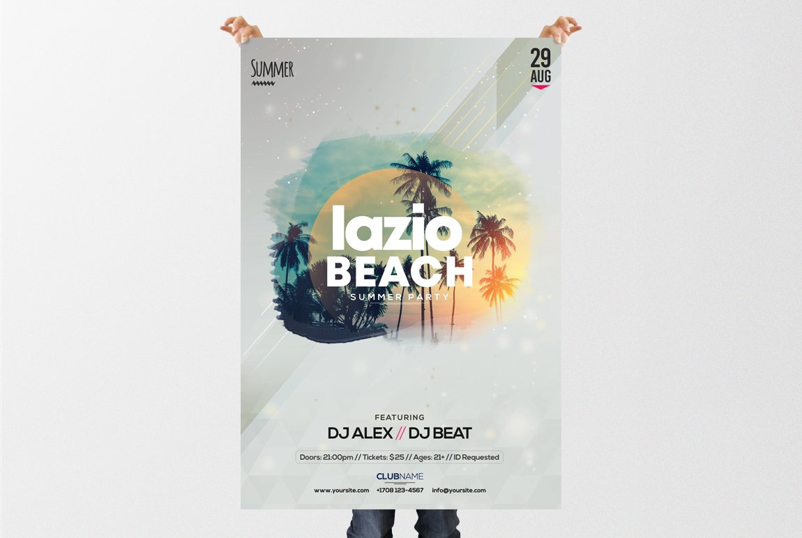 Summer Beach - PSD Flyer Template preview image.