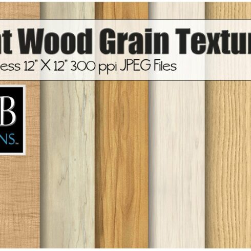 20 Light Wood Grain Textures cover image.