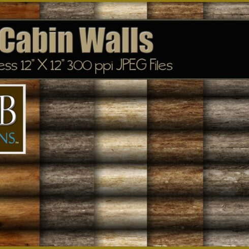 10 Wood Log Cabin Wall Textures cover image.