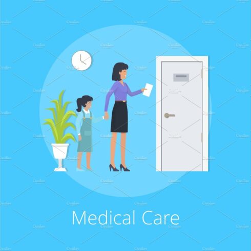 Medical Care Colorful Poster Vector cover image.