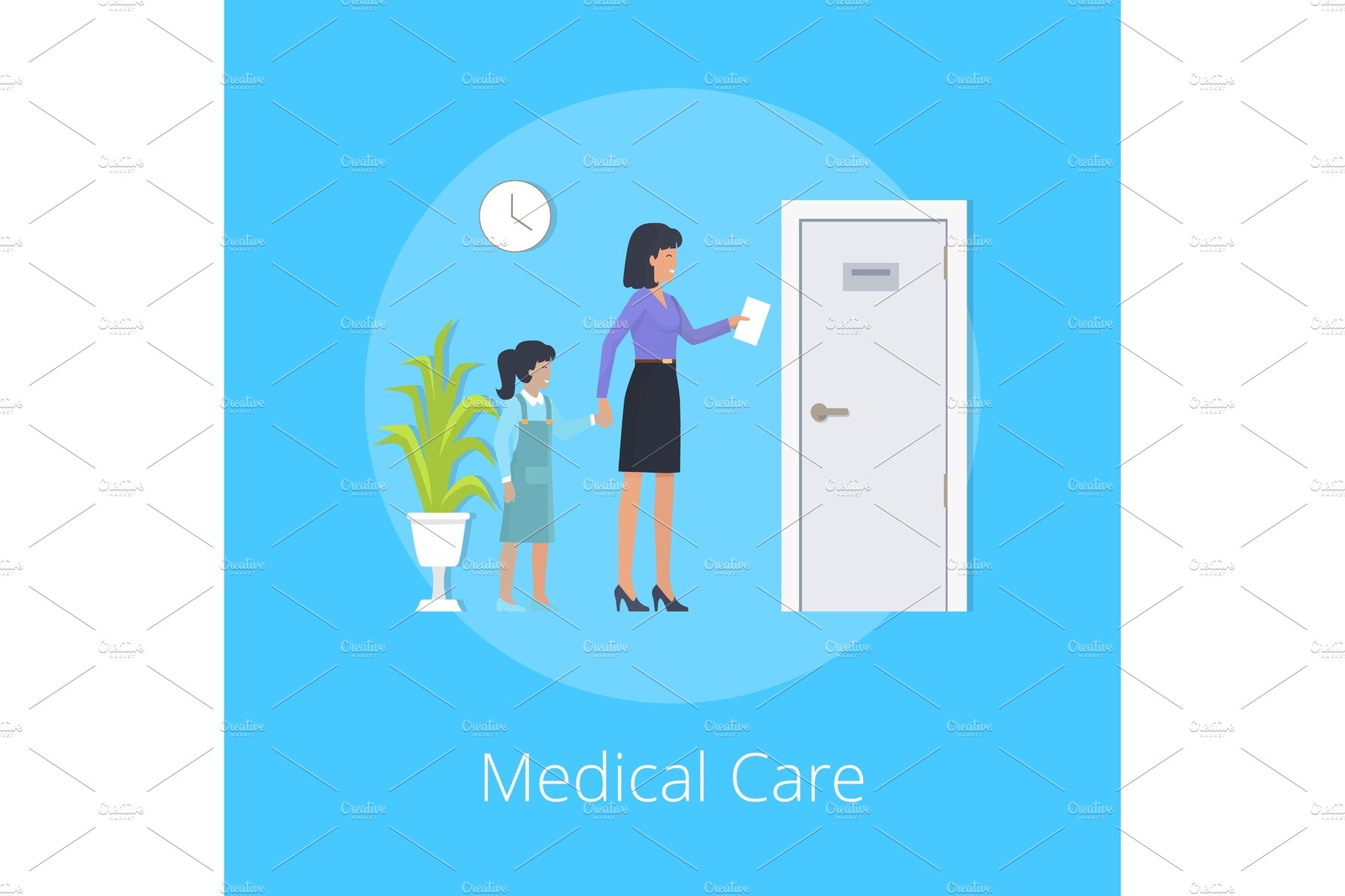 Medical Care Colorful Poster Vector cover image.