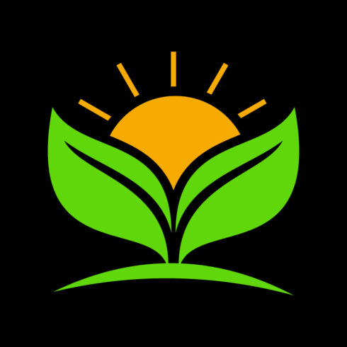 Leaf, plant, logo Green leaves, nature symbol, Vector design template cover image.