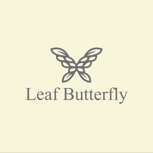 Leaf Butterfly Logo Template cover image.